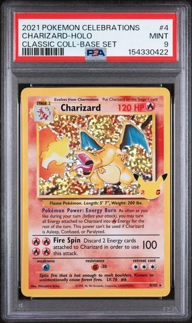 2021 Pokemon SWSH Celebrations Classic Collection Holo Charizard #4 PSA 9 MINT